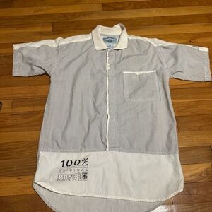 vintage 1980s striped bugle boy button down shirt